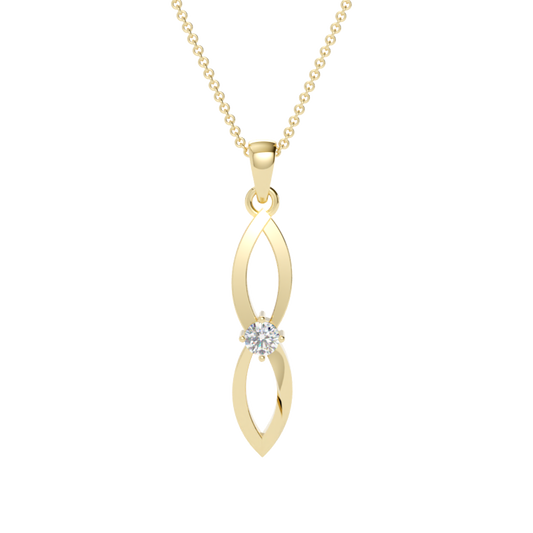 Zawieszka z diamentem Infinity – złoto żółte 585 – GOLDPORT
