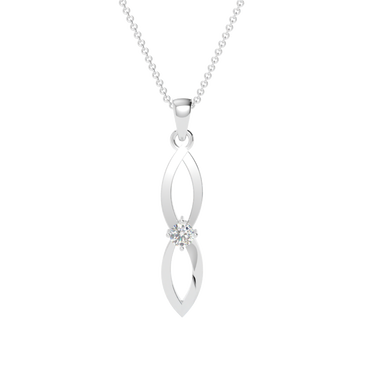 Zawieszka z diamentem Infinity – złoto białe 585 – GOLDPORT