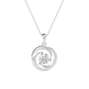 Zawieszka z diamentem Linea – złoto białe 585 – GOLDPORT