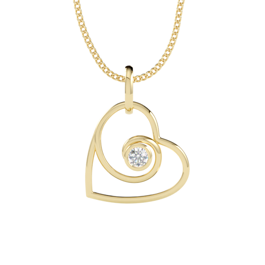 Zawieszka z diamentem Luvia – złoto żółte 585 – GOLDPORT