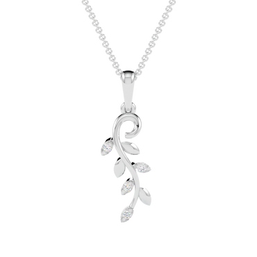 Zawieszka z diamentem Opal – złoto białe 585 – GOLDPORT