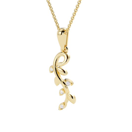 Zawieszka z diamentem Opal – złoto żółte 585 – GOLDPORT