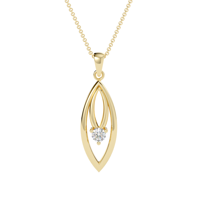 Zawieszka z diamentem Orbis – złoto żółte 585 – GOLDPORT