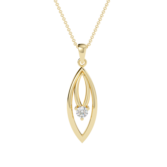 Zawieszka z diamentem Orbis – złoto żółte 585 – GOLDPORT