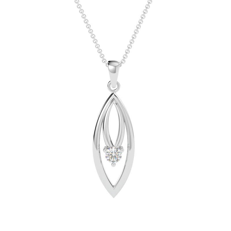 Zawieszka z diamentem Orbis – złoto białe 585 – GOLDPORT
