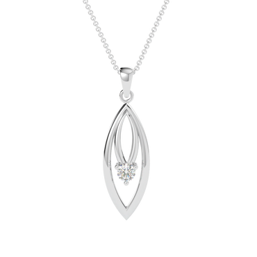 Zawieszka z diamentem Orbis – złoto białe 585 – GOLDPORT