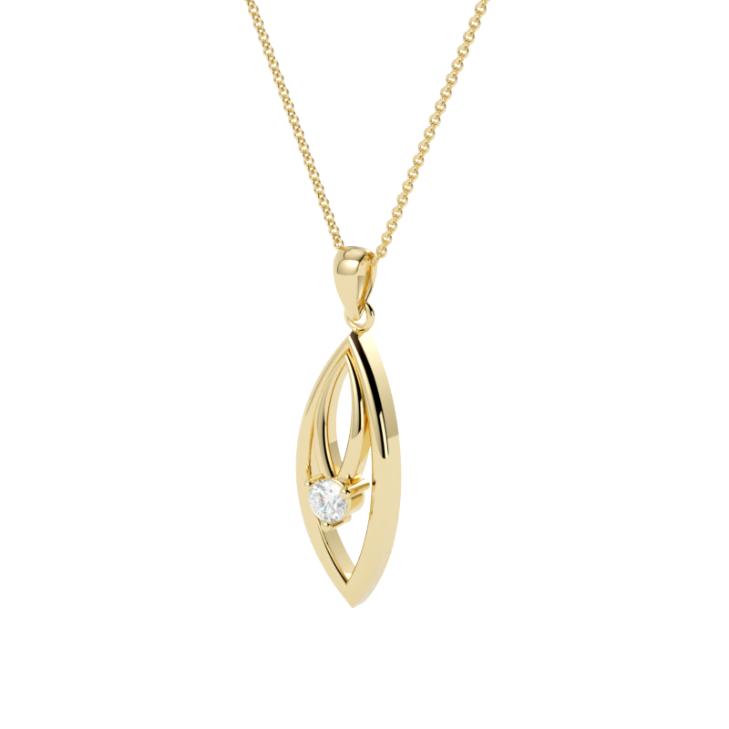 Zawieszka z diamentem Orbis – złoto żółte 585 – GOLDPORT