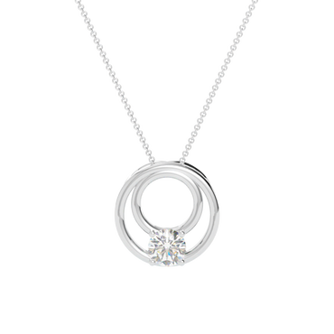 Zawieszka z diamentem Solis – złoto białe 585 – GOLDPORT