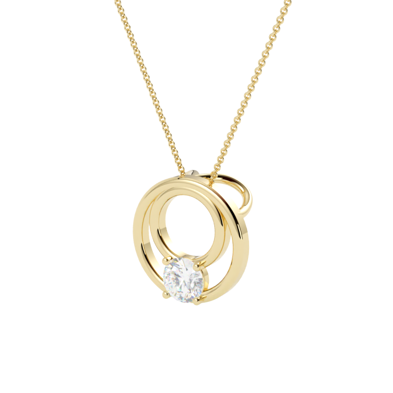 Zawieszka z diamentem Solis – złoto żółte 585 – GOLDPORT
