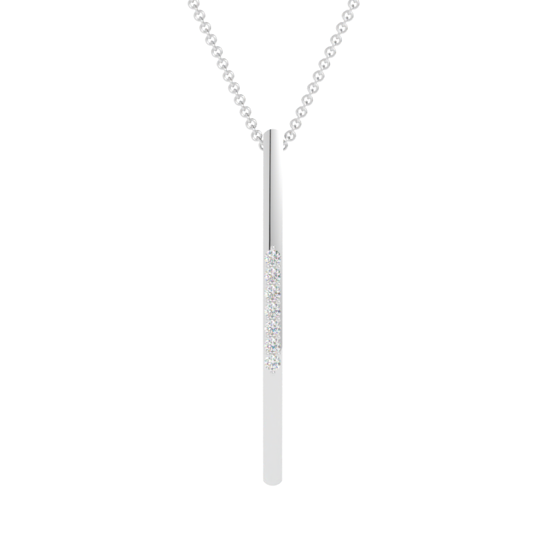 Zawieszka z diamentem Stella – złoto białe 585 – GOLDPORT