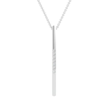 Zawieszka z diamentem Stella – złoto białe 585 – GOLDPORT