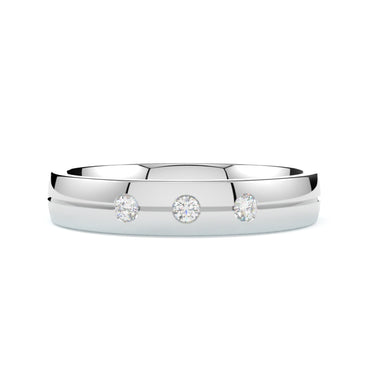 Obrączka z diamentami 3,50 mm białe złoto 585 GOLDPORT Szczecin