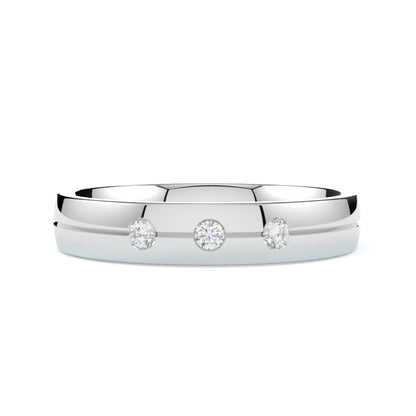 Obrączka z diamentami 3,50 mm białe złoto 585 GOLDPORT Szczecin