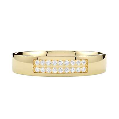 Obrączka ślubna z diamentami żółte złoto GOLDPORT