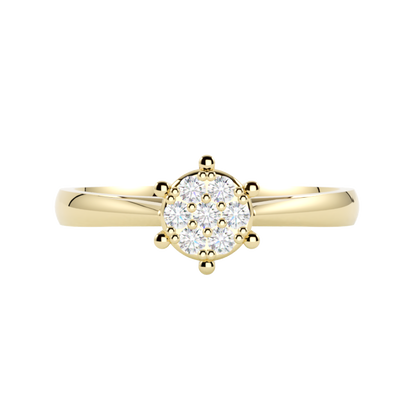 Pierścionek z diamentami Lumina, żółte złoto 585, GOLDPORT