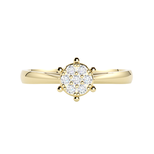 Pierścionek z diamentami Lumina, żółte złoto 585, GOLDPORT