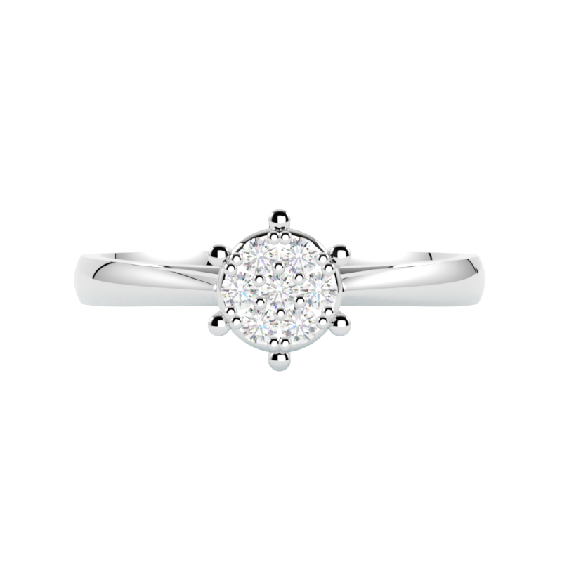 Pierścionek z diamentami Lumina, białe złoto 585, GOLDPORT