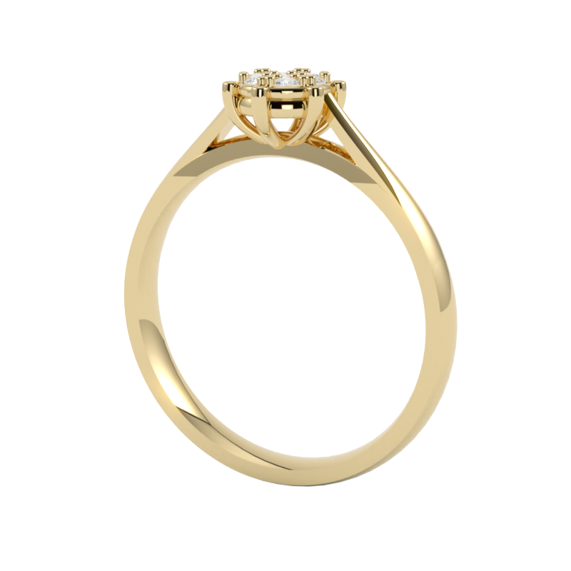 Pierścionek z diamentami Lumina, żółte złoto 750, GOLDPORT