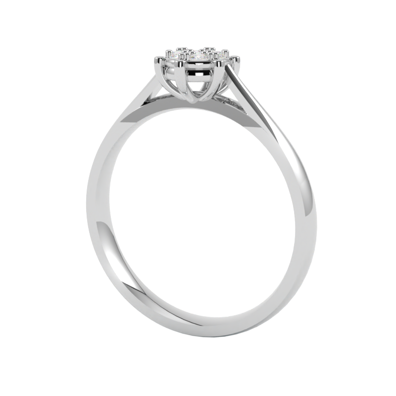 Pierścionek z diamentami Lumina, białe złoto 750, GOLDPORT