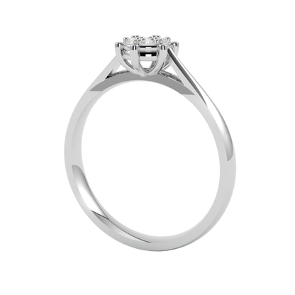 Pierścionek z diamentami Lumina, białe złoto 750, GOLDPORT