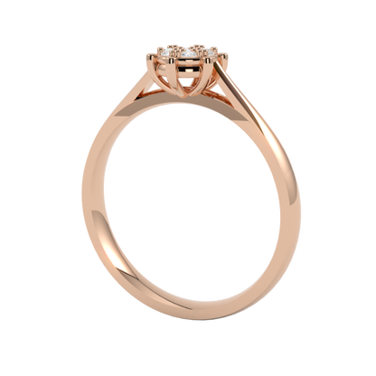 Pierścionek z diamentami Lumina, różowe złoto 750, GOLDPORT