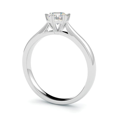 Pierścionek z diamentem, szlif brylantowy, białe złoto 750, diament 1 ct oprawiony w 6 łapek, GOLDPORT