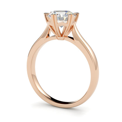  Pierścionek zaręczynowy z diamentem Nora, różowe złoto 750, diament oprawiony w 6 łapek, GOLDPORT