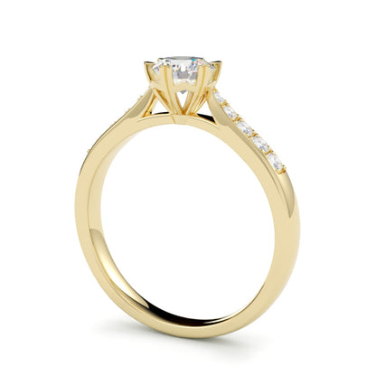 Pierścionek z diamentem  Maya, diament szlif brylantowy, żółte złoto 750, oprawa w 6 łapek, GOLDPORT
