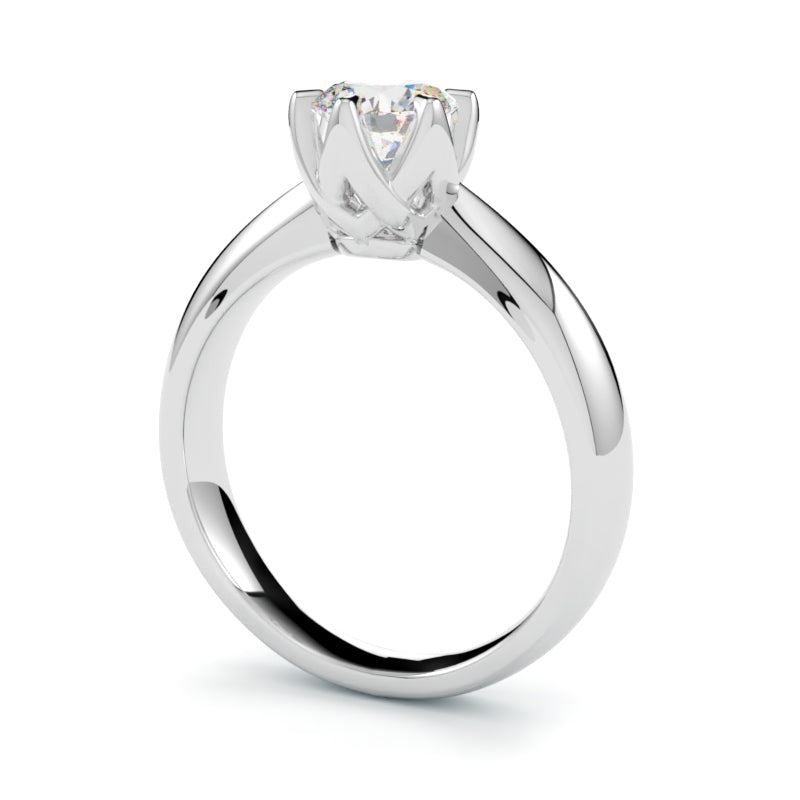 Pierścionek z diamentem Thea , diament w koronie, białe złoto 750, GOLDPORT