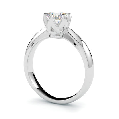 Pierścionek z diamentem Thea , diament w koronie, białe złoto 750, GOLDPORT