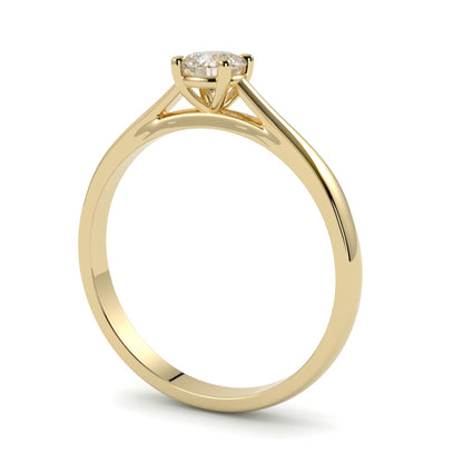 Pierścionek z diamentem z żółtego złota 750 – biżuteria klasy premium GOLDPORT Szczecin