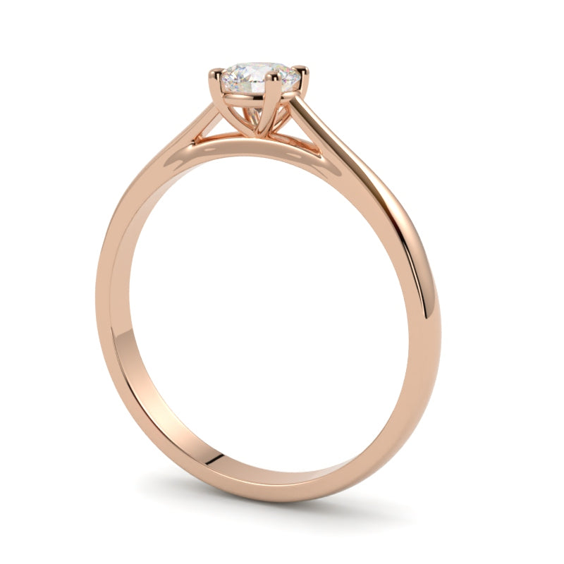 Pierścionek z różowego złota 750 z diamentem – ponadczasowa estetyka szczecińskiej manufaktury biżuterii