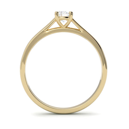 Pierścionek z diamentem z żółtego złota 585 klasyczny pierścionek zaręczynowy