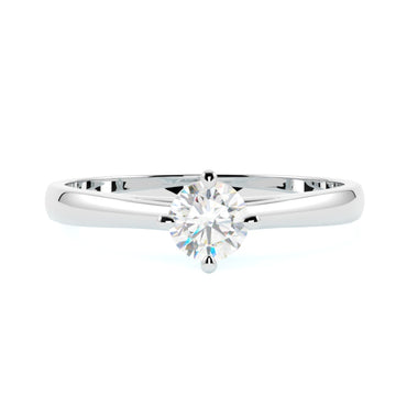 Pierścionek zaręczynowy z białego złota 585 – naturalny diament w klasycznej oprawie