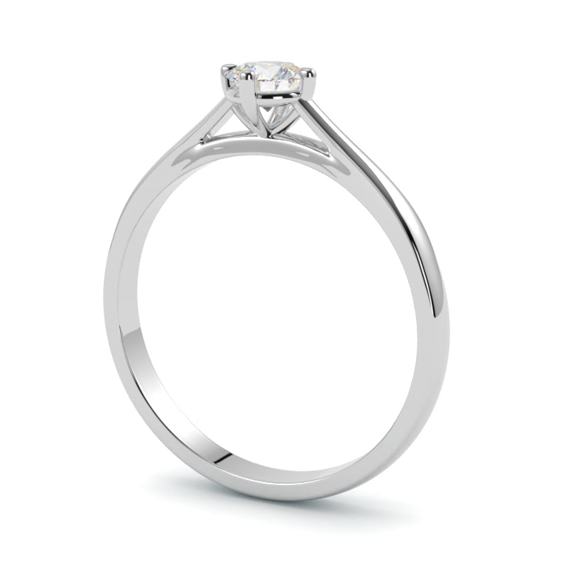 Pierścionek zaręczynowy z białego złota 750 – elegancki diament i kunszt wykonania