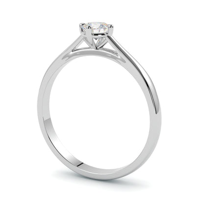 Pierścionek zaręczynowy z białego złota 750 – elegancki diament i kunszt wykonania