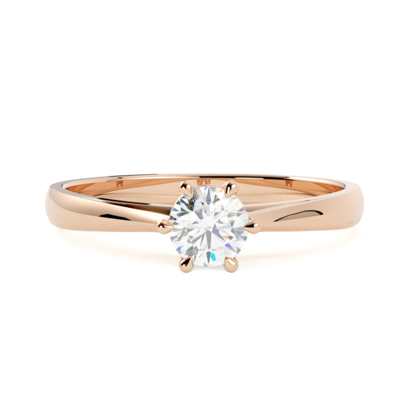 Pierścionek z różowego złota 585 z diamentem – delikatna elegancja w stylu GOLDPORT