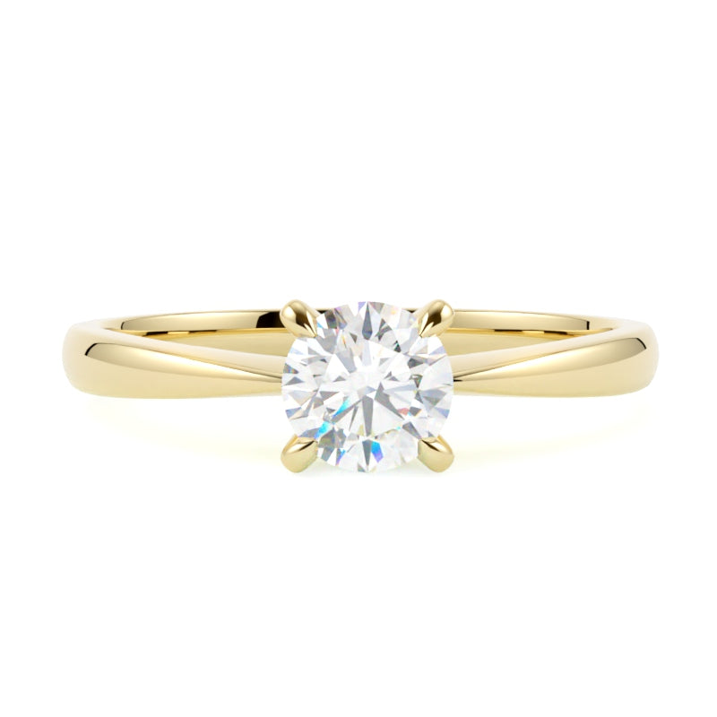 Pierścionek z brylantem z żółtego złota 585 – biżuteria GOLDPORT ze Szczecina