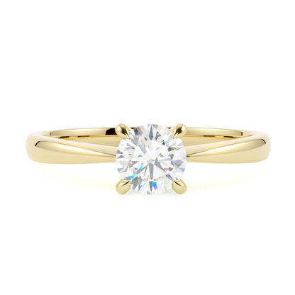 Pierścionek z brylantem z żółtego złota 585 – biżuteria GOLDPORT ze Szczecina