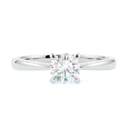 Pierścionek zaręczynowy z białego złota 585 – naturalny diament w przepięknej oprawie