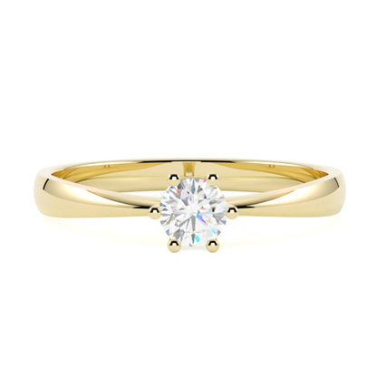 Złoty pierścionek zaręczynowy 585 z diamentem – precyzyjne wykonanie w stylu GOLDPORT