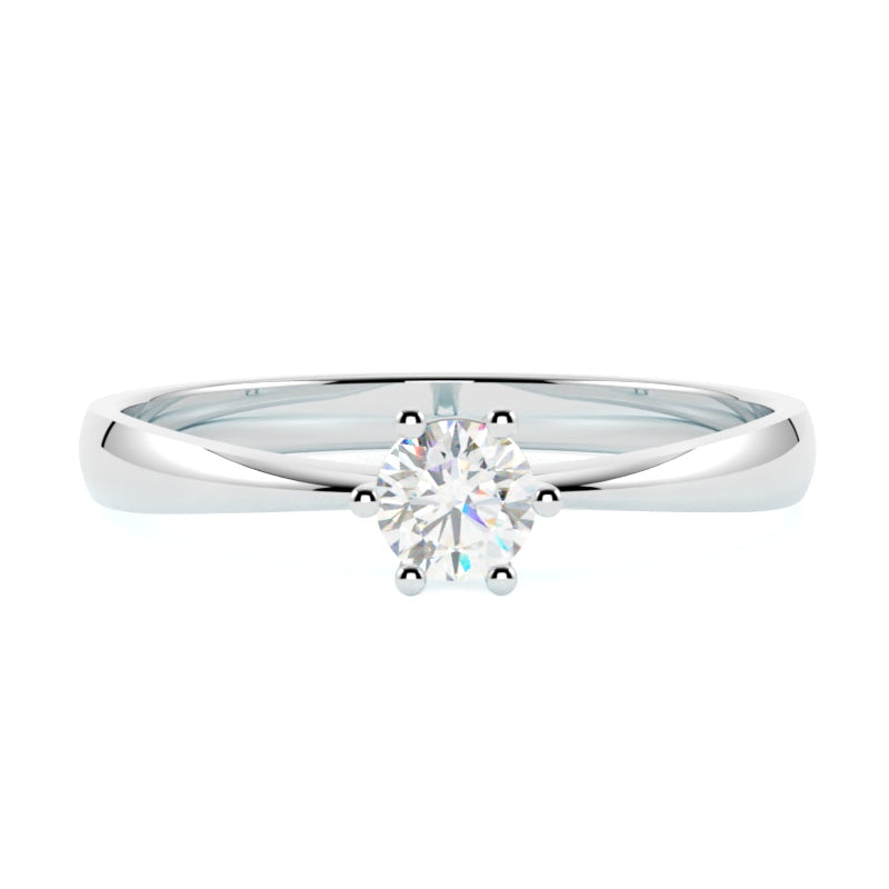 Pierścionek z białego złota 585 z diamentem – dyskretna elegancja manufaktury GOLDPORT