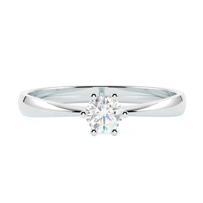 Pierścionek z białego złota 585 z diamentem – dyskretna elegancja manufaktury GOLDPORT