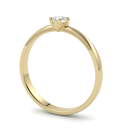 Pierścionek z diamentem z żółtego złota 750 – luksusowa biżuteria z pracowni GOLDPORT