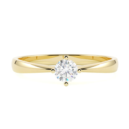 Pierścionek z diamentem z żółtego złota 585 – biżuteria GOLDPORT Szczecin o doskonałej jakości