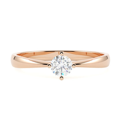 Pierścionek z różowego złota 585 z diamentem – delikatna forma i elegancki charakter GOLDPORT