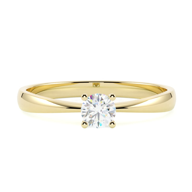 Pierścionek z diamentem z żółtego złota 585 – elegancka biżuteria GOLDPORT ze Szczecina