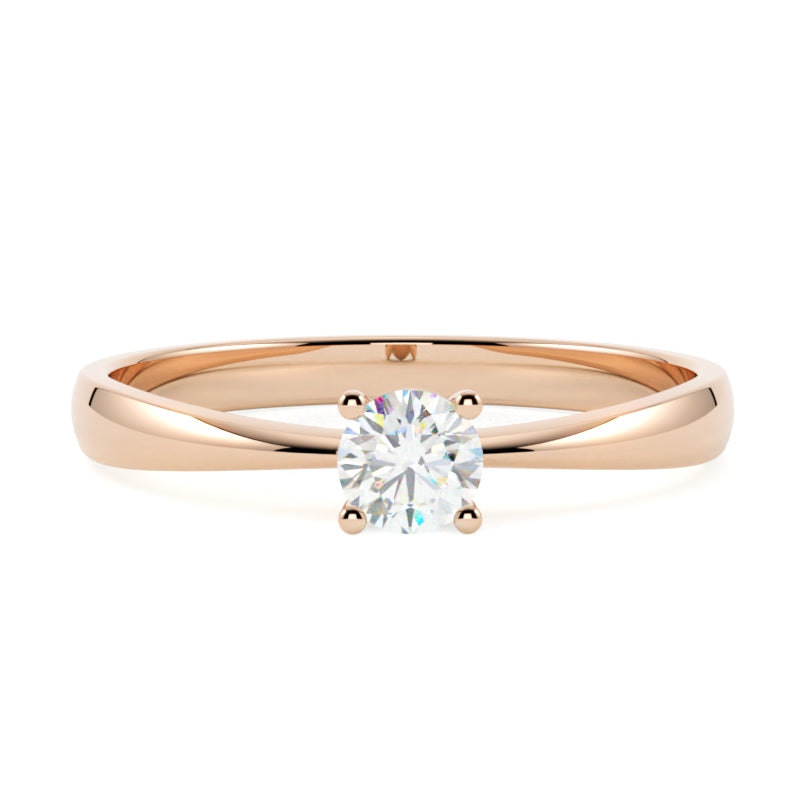 Pierścionek z różowego złota 585 z diamentem – delikatna biżuteria w stylu GOLDPORT
