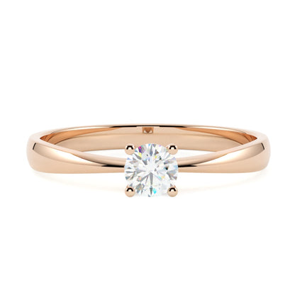 Pierścionek z różowego złota 585 z diamentem – delikatna biżuteria w stylu GOLDPORT