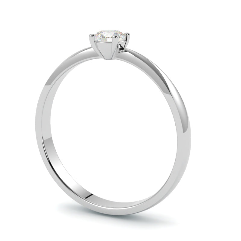 Biżuteria z białego złota 750 z diamentem – precyzyjna oprawa i naturalny diament